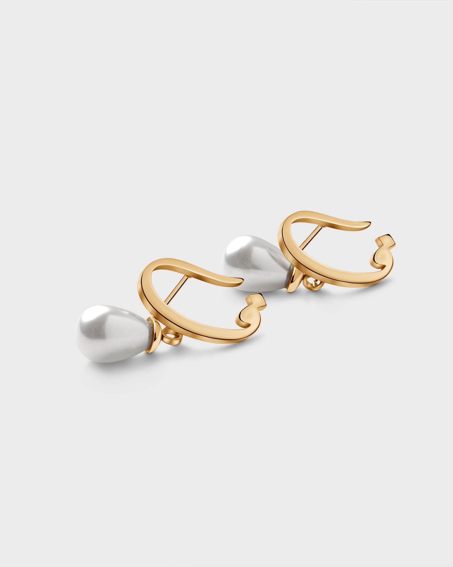 Calligraphed Initial Earrings ف