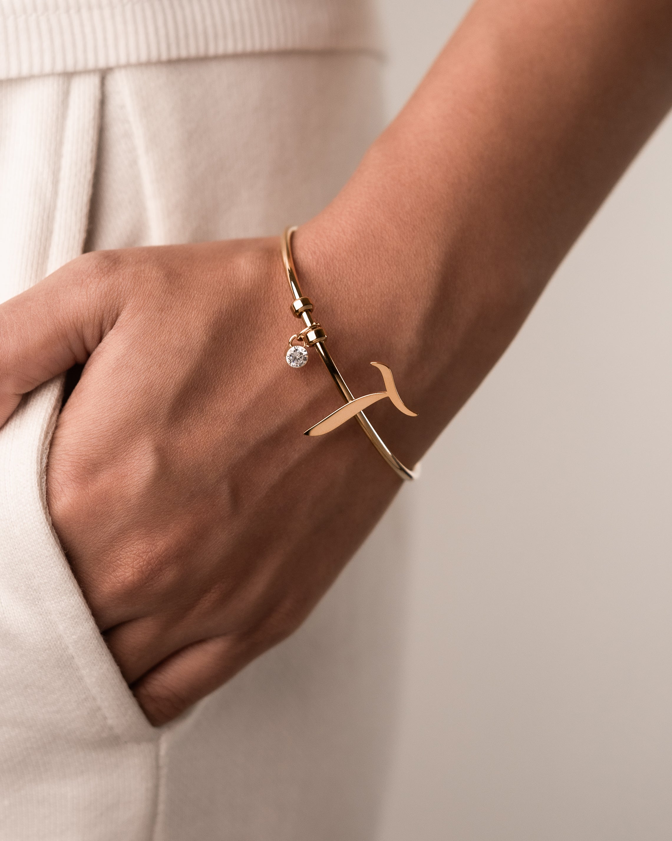 Arabic Initial Bracelet آ