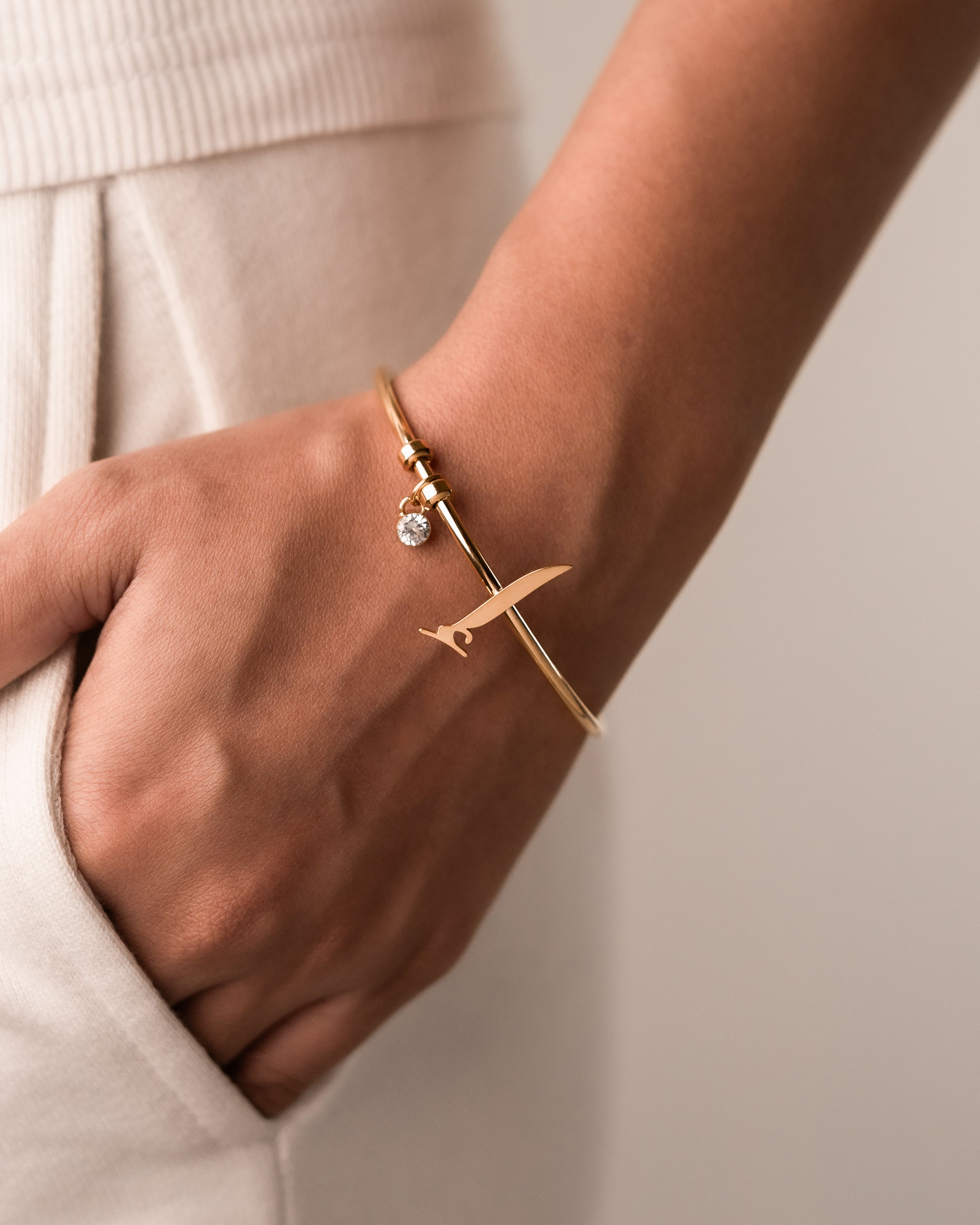 Arabic Initial Bracelet إ