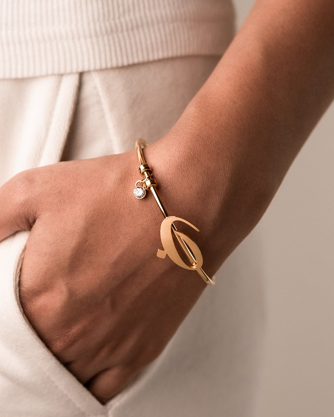 Arabic Initial Bracelet ب