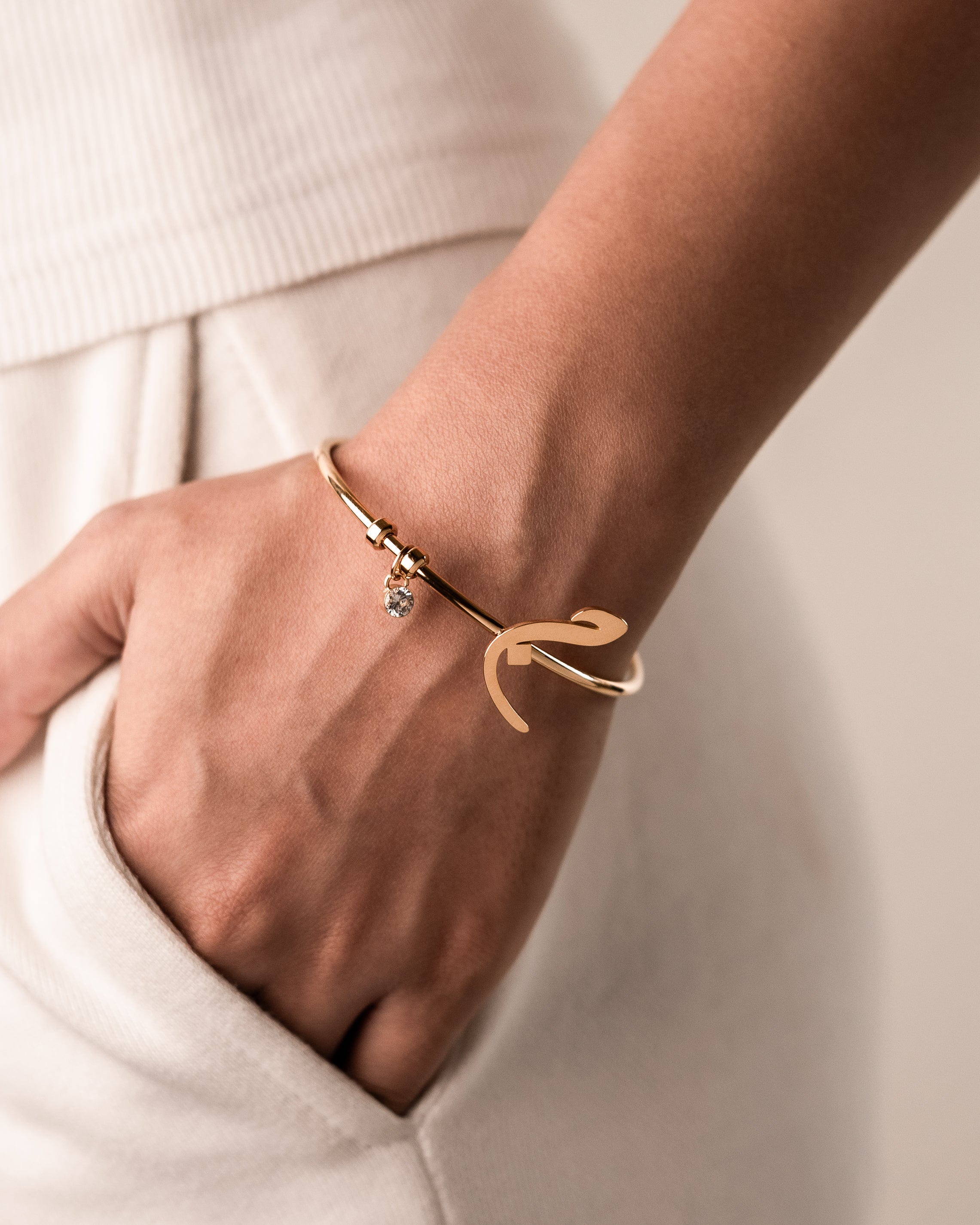 Arabic Initial Bracelet ج