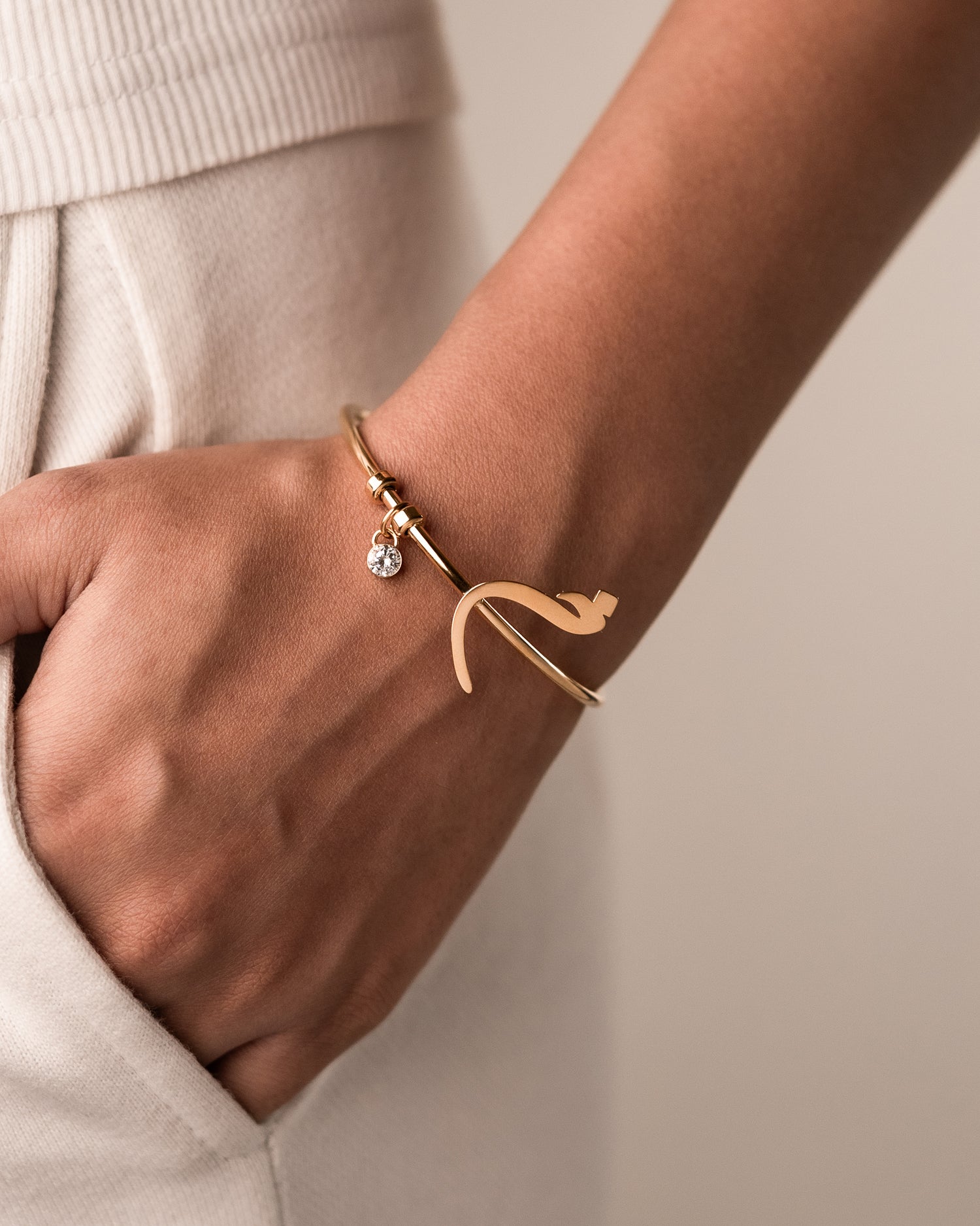 Arabic Initial Bracelet خ