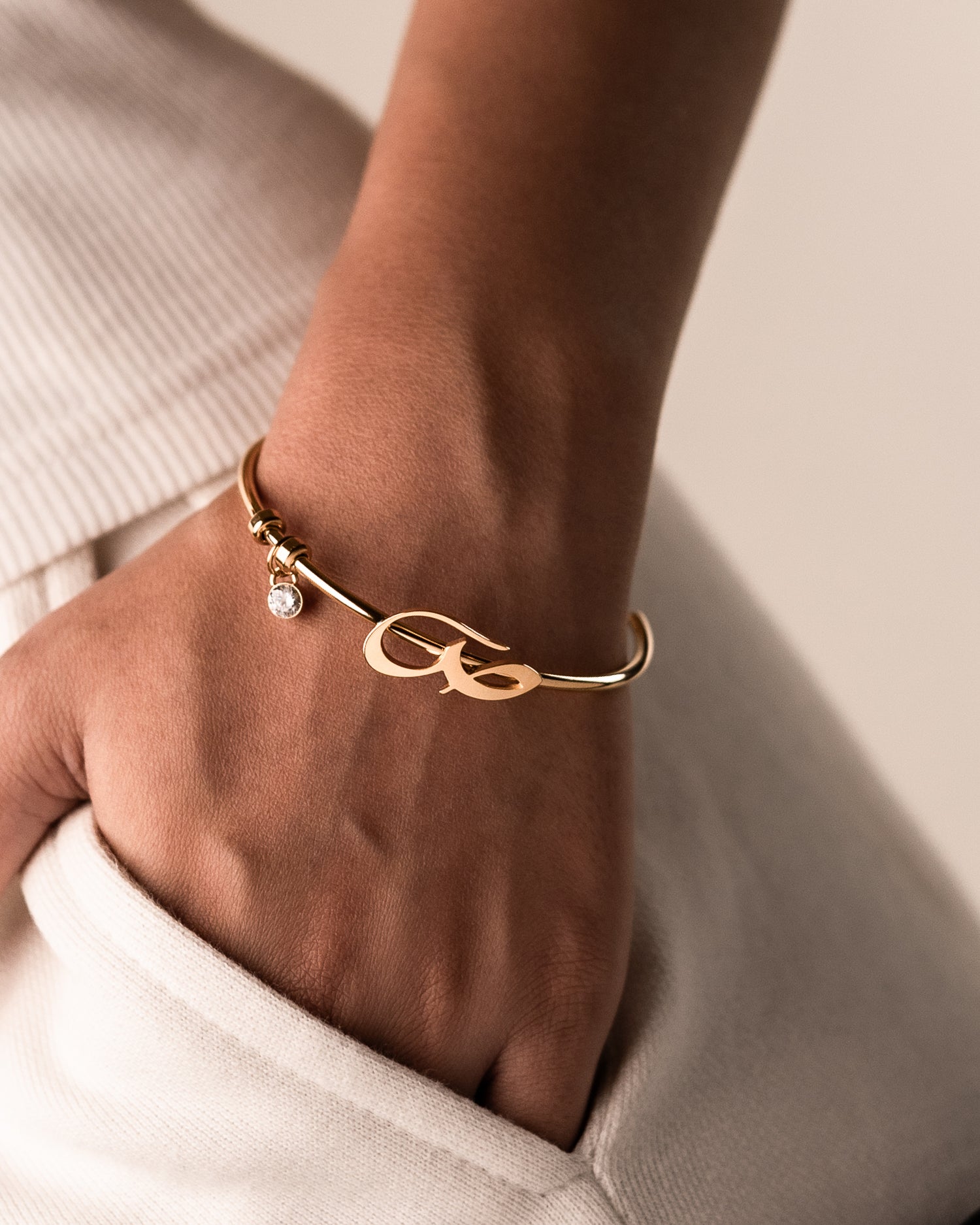 Arabic Initial Bracelet ص