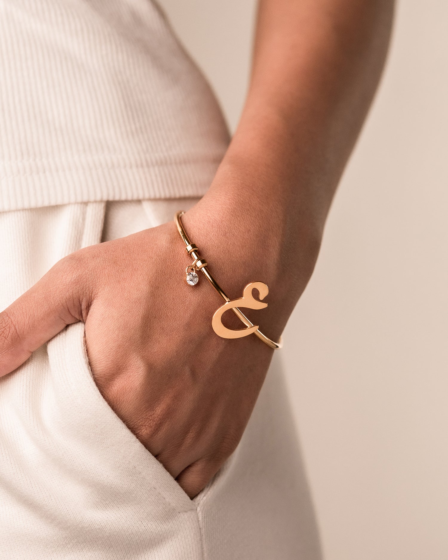 Arabic Initial Bracelet  ع