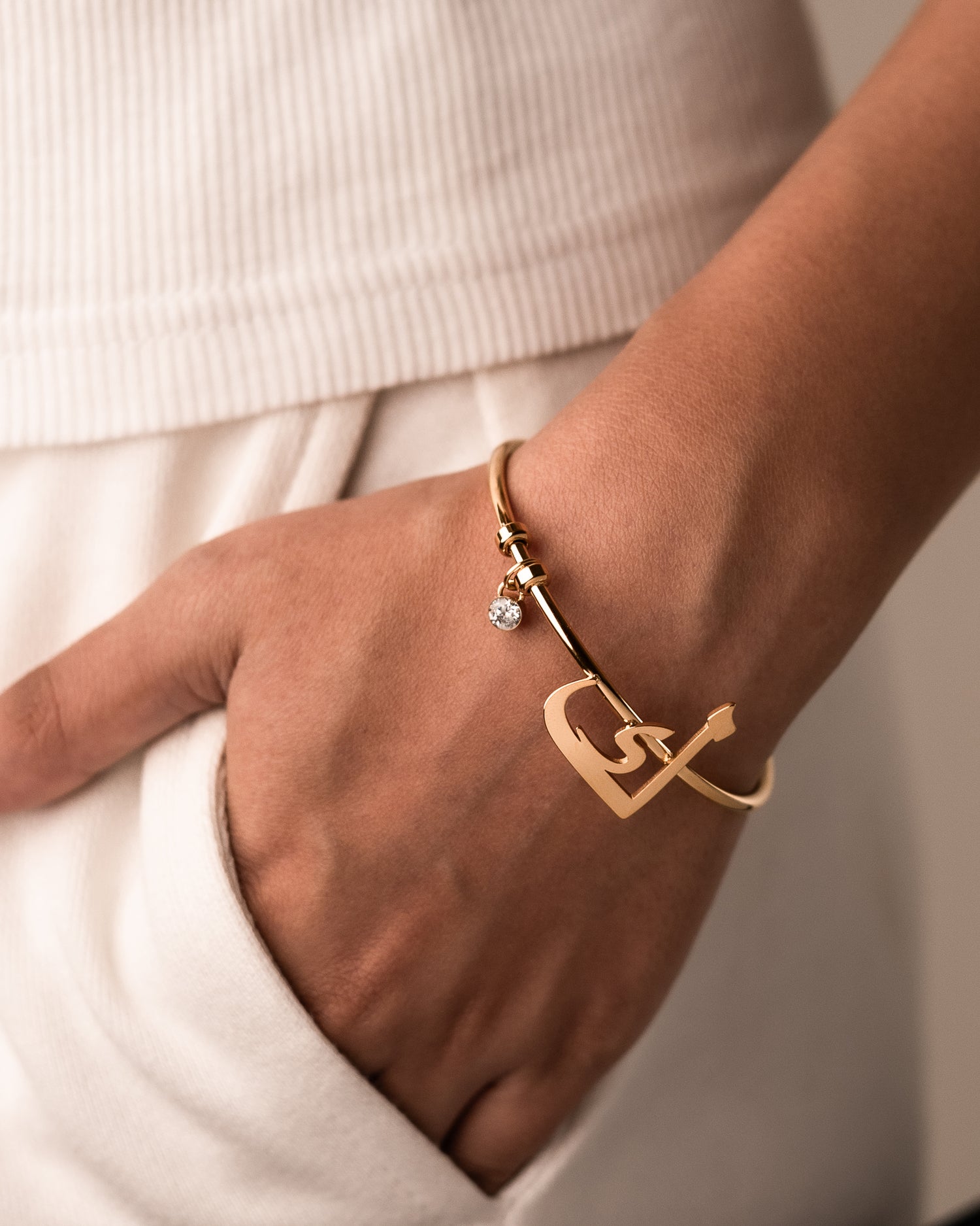 Arabic Initial Bracelet  ك