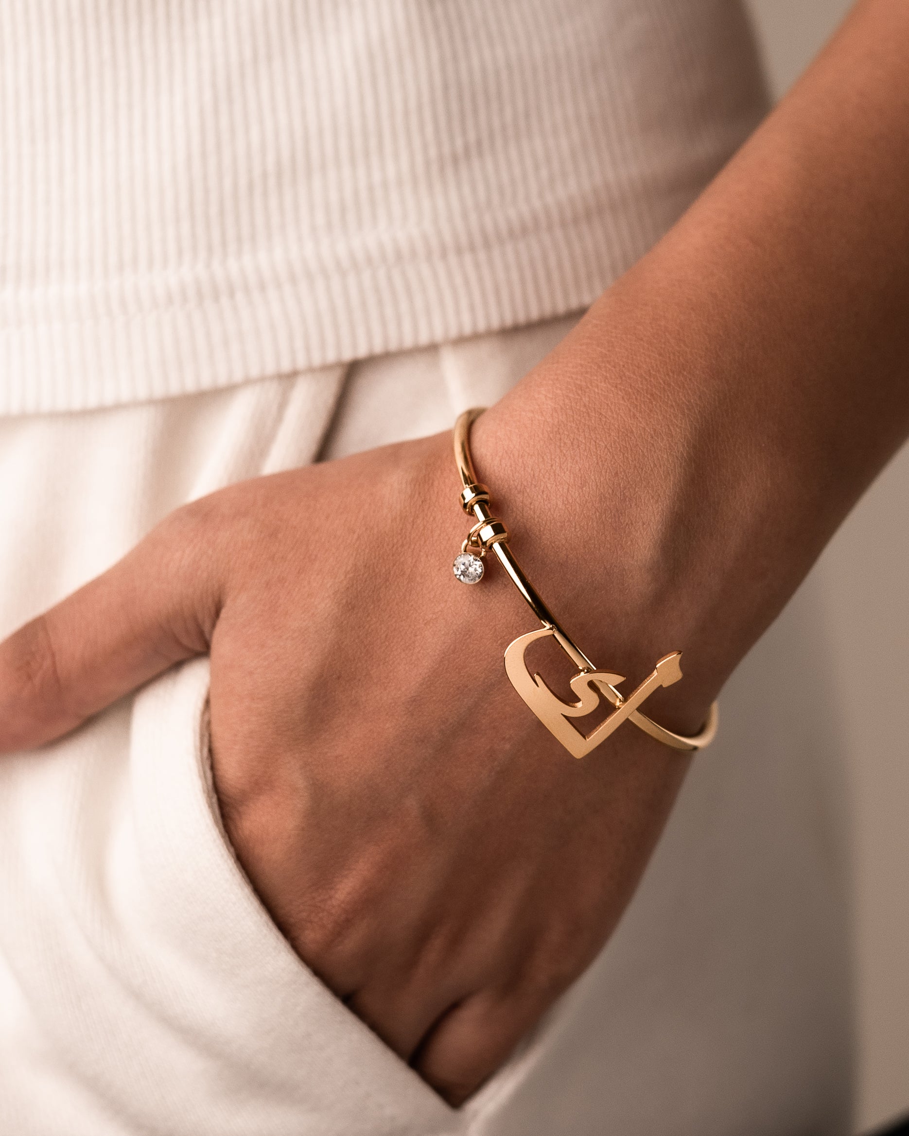 Arabic Initial Bracelet  ك