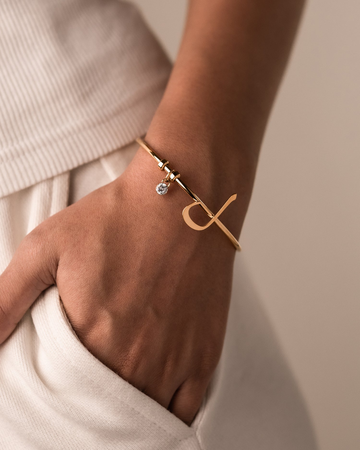 Arabic Initial Bracelet  ل