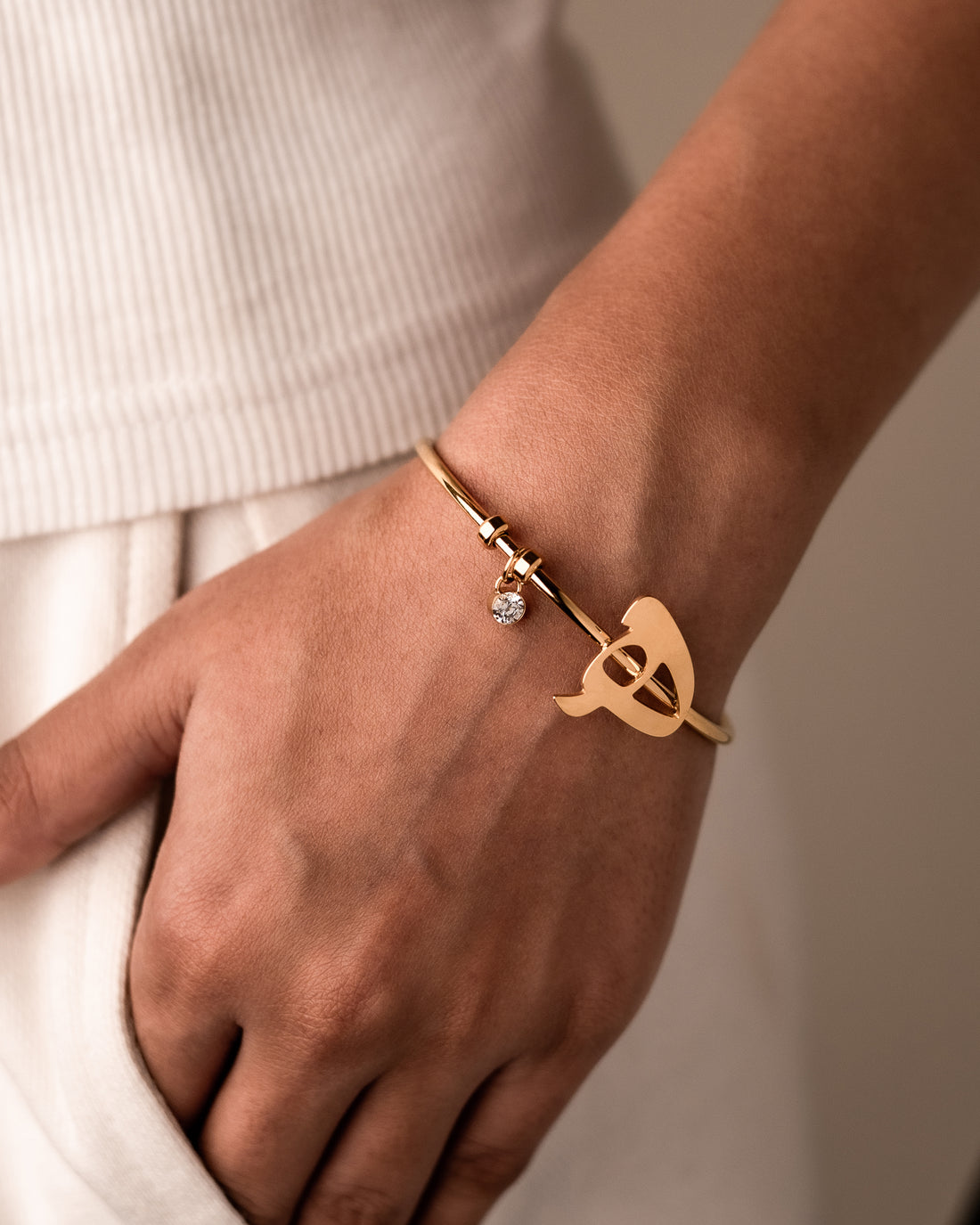 Arabic Initial Bracelet ھ